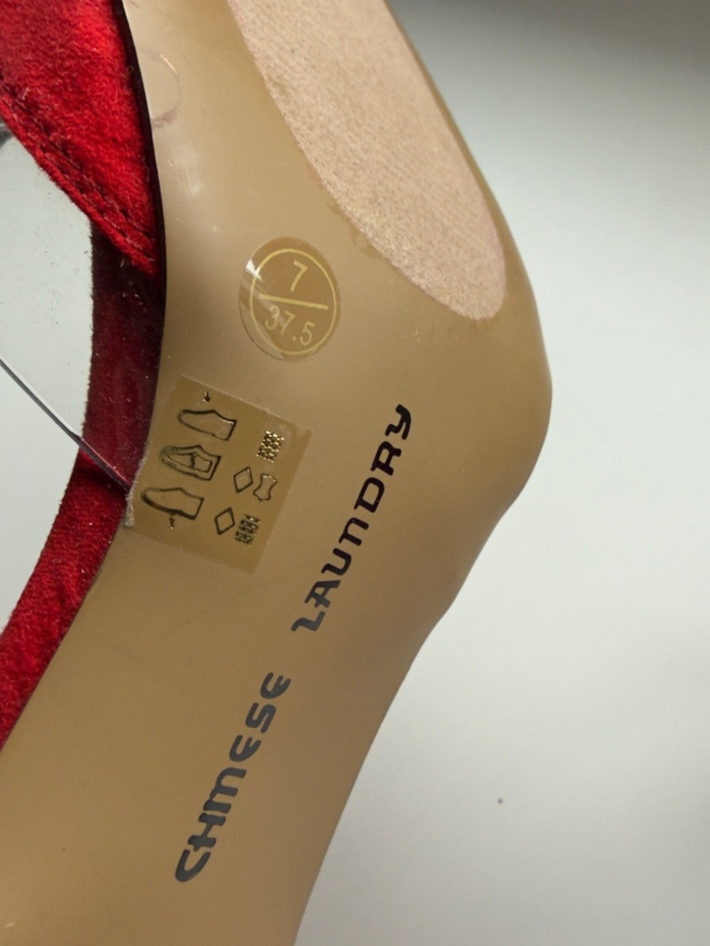 Chinese Laundry Colorblock Pointed Toe Heels in Red, Pink & Yellow - Picture 8 of 9